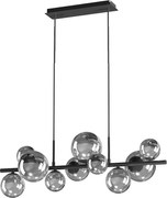 ONLI - PALOMA kábeles csillár 10xG9/3W/230V fekete/füstszínű