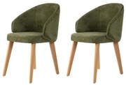 Bentley Green and Light Oak étkezőszék szett, 2 db