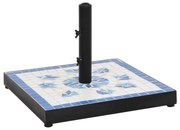 kék és fehér négyzet alakú napernyő talp 12 kg