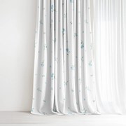 Goldea pamut függöny - nefelejcsek 140x150 cm