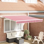 Automatikus Behúzható Napellenző Piros és Fehér 300x250 cm