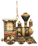 Karácsonyfadísz Mozdony 12x1x10,5 fém