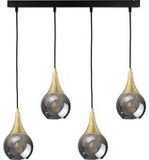 Csillár zsinóron LACRIMA SMOKY 4xE27/60W/230V