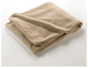Bézs fleece takaró 180x220 cm Curly Wooly – douceur d'intérieur