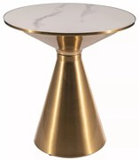 Aries dohányzóasztal fehér/arany 50 cm