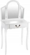 Modern hálószobai fésülködőasztal fiókkal, fehér