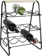 Fém bortartó 9 palack számára