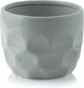 Virágcserép dekoratív 12 cm szürke 1 db