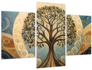 Kép – Életfa és spirálok (90x60 cm)