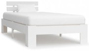 fehér tömör fenyőfa ágykeret 100 x 200 cm