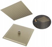 Gamma Gamma, rozsdamentes acél zuhanyfej 25x25 cm, matt arany, GMA-DMK25-BGD