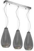 Csillár zsinóron PETRA 3xE27/60W/230V szürke