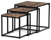 Konferenciaasztalok szett, régi fa, 3 db