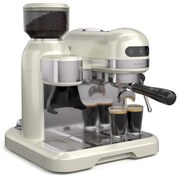 Klarstein Bella Café karos kávéfőző, Vintage, daráló, 19 bar, Tejhabosító, 2 csésze, 1550 W