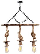 Láncos csillár EREBOS 3xE27/40W/230V barna