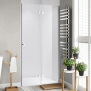 Stuxi Verona 120 cm széles csukló zuhanyajtó, 6 mm vízlepergető üveggel, króm profillal