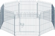 PawHut Kiskutya Börtön Kiskutya Játszótér Kiskutya Kerítés Játszótér Kiskutya Kapu Állatoknak 8 darab W63 x H60 cm | Aosom