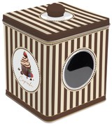 Cukorkás konyhai Ablakos fém tároló doboz Sweet Moments