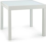 Blumfeldt Pamplona extension, kerti asztal, 180 x 83 cm max., alumínium, üveg, fehér