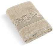 Bellatex Orchidea kollekció bézs színű frottír fürdőlepedő, 70 x 140 cm, 70 x 140 cm