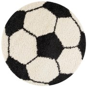 Fekete-krémszínű gyerek szőnyeg ø 120 cm Fun – Ayyildiz Carpets