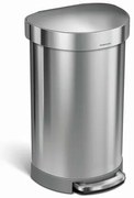 Simplehuman Pedálos szemetes 45 l, matt acél
