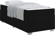 vidaXL Ágykeret matracmal Fekete 80 x 200 cm szövet