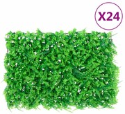 24 db zöld műpáfránylevél-kerítés 40 x 60 cm