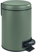 Wenko Leman pedálos szemetes 3 l, sötétzöld, 3 l
