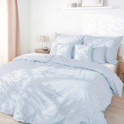 Goldea pamut ágyneműhuzat - égszínkék pöttyös 140 x 200 és 70 x 90 cm