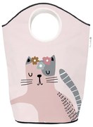 Rózsaszín szövet gyerek tárolókosár Meow Meow - Butter Kings