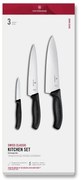 Victorinox - SWISS CLASSIC 3 részes konyhakéskészlet, fekete