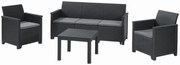 Keter Elodie/Emma kerti bútor 5 személyes készlet grafitszürke