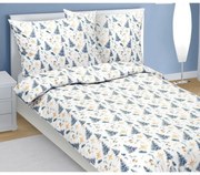 Bellatex Karácsonyfa karácsonyi pamut ágyneműhuzat, 140 x 200 cm, 70 x 90 cm