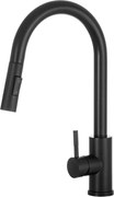 Gamma Taru II. Mosogató Csaptelep - Kihúzható, Zuhanyfejes, Matt Fekete