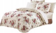 Ágyneműhuzat 200X220 Szatén Pamut 2 Párnahuzat 70X80 Virágos Ágyneműhuzat Garnitúra