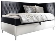 ESME 2 kárpitozott ágy + topper, 80x200, fresh 17, jobb