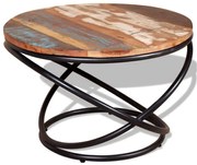 tömör újrahasznosított fa dohányzóasztal 60 x 60 x 40 cm