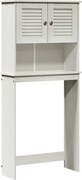 vidaXL Mosógép Szekrény VIGO Fehér és Antik Fehér 72,5 x 27 x 161 cm