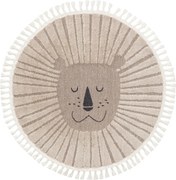 Kids rug Momo Beige ø 120 cm round