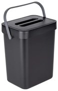 WENKO 55027100 - Szemetes BLACK OUTDOOR KITCHEN 19x24 cm fekete/szürke/átlátszó