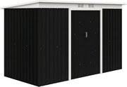 Outsunny Fém Szerszámtároló 6.3m³ 280x130x172cm Tetőablakkal, Csúsztatható Fiúajzókert Fészer Kültéren, Védett Kerti Ház, Szerszámtároló a Hátsó Udvar