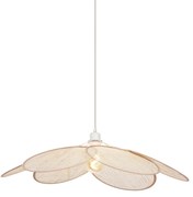 Japandi függőlámpa krém színű vászonernyővel - Aisha