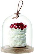LSA International LSA Ivalo üvegkupola, fa deszkával, 13 cm átmérőjű, kézzel készített