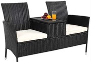 Casaria® Kerti rattan pad -143x64x88cm