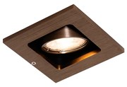 Okos süllyesztett spotlámpa sötét bronz színben, forgatható és dönthető, Wifi GU10 50mm-es - Qure