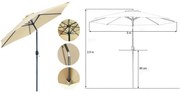Dönthető, nagy méretű napernyő
