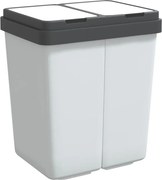 vidaXL fehér dupla szemeteskuka 2x25 L