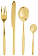Aranyszínű rozsdamentes acél evőeszköz készlet 16 db-os Avie – Premier Housewares