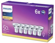 CSOMAG 6x LED Izzó Philips GU10/4,6W/230V 2700K